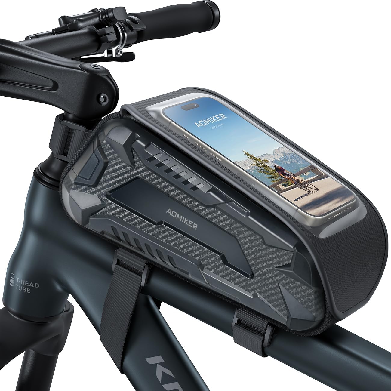 Bike Frame Bag Bike Phone Bag with 1.6L Capacity