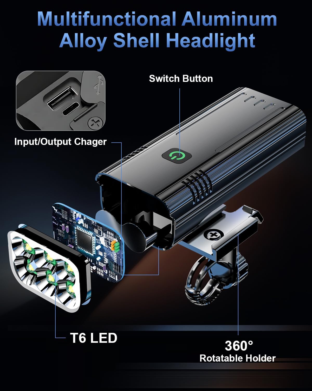 6 LED High Lumen Bike Light