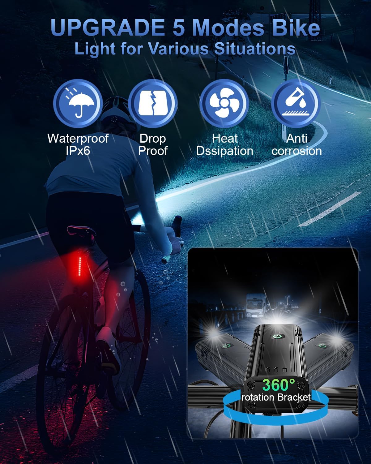 6 LED High Lumen Bike Light