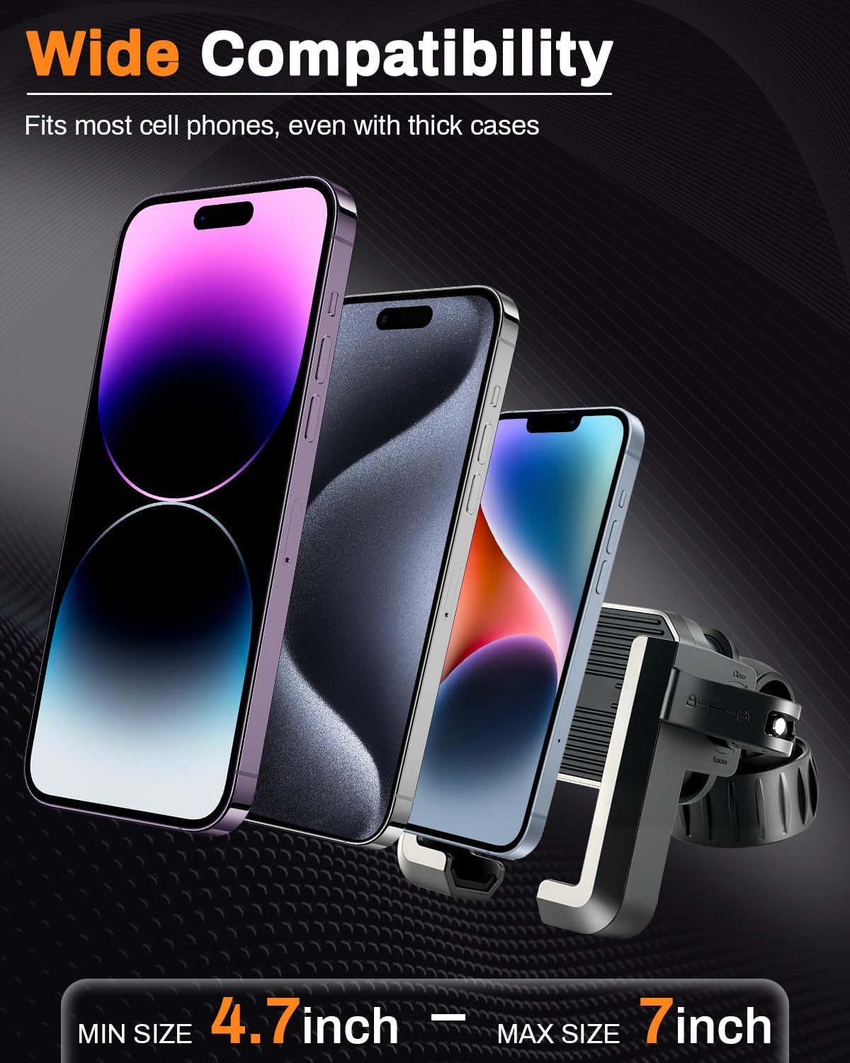 Bike Phone Mount Holder,for iPhone and More 4.7"-7" Smartphones